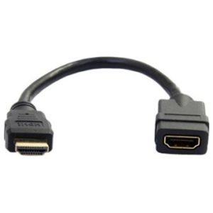 כבל HDMI זכר לחיבור HDMI נקבה באורך 0.1 מטר
