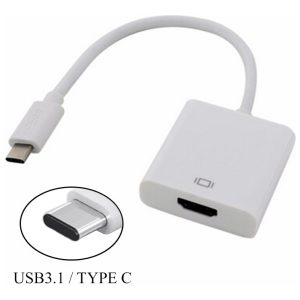 מתאם מחיבור USB 3.1 Type-C זכר לחיבור HDMI נקבה