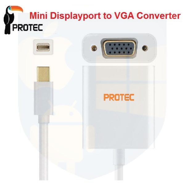 מתאם מחיבור Mini Display Port לחיבור VGA נקבה Protec DM104