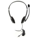 אוזניות + מיקרופון Logitech Stereo Headset H111 בצבע כסוף ושחור